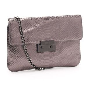 Michael Kors Metallic Python Embossed Chain Purse